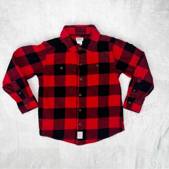 Carter's Other - Carter's Red and Black Plaid Button-Down Shirt